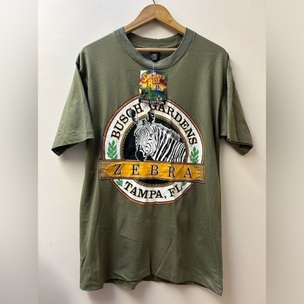 Vintage Busch Gardens Florida Zerba Tee Large NWT
